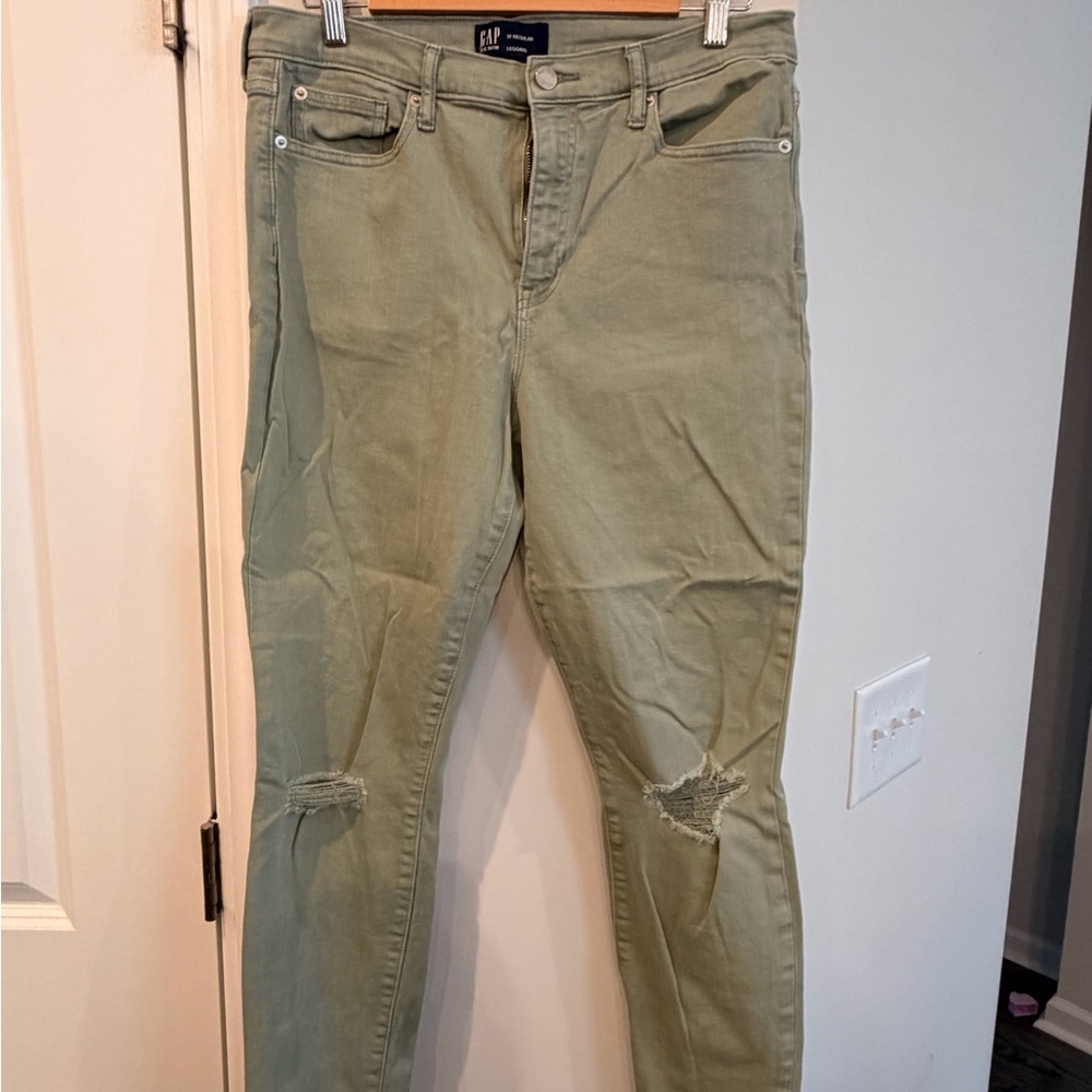 GAP Olive Green Denim Legging Jeans